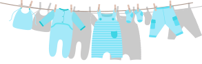 母婴 婴儿衣服分割线 贴纸 图片